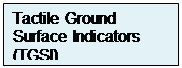 Text Box: Tactile Ground Surface Indicators (TGSI)